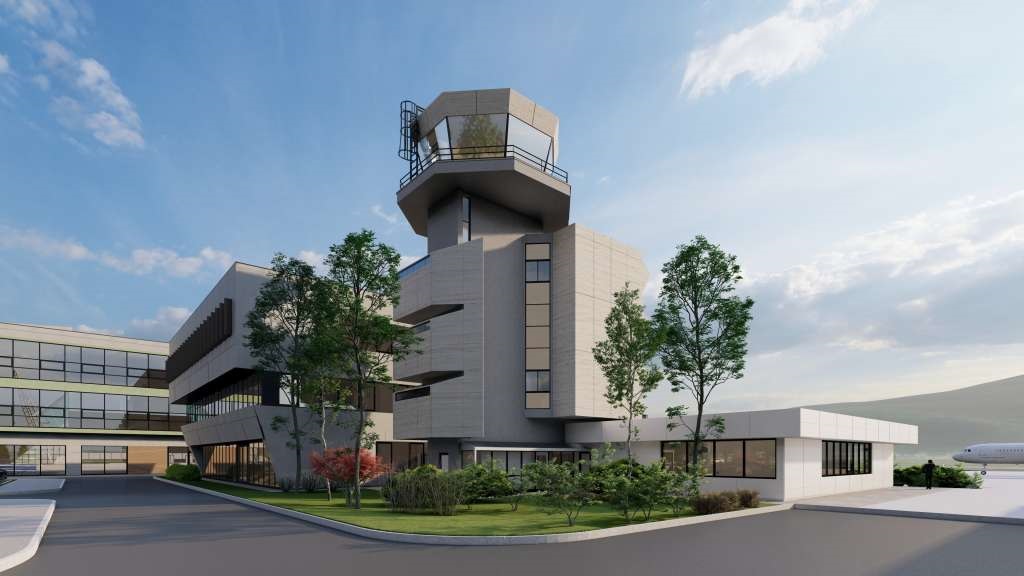 aerodrom sa kontrolni toranj visual