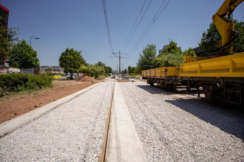 tramvajska pruga izgradnja juli 2022 foto vlada ks